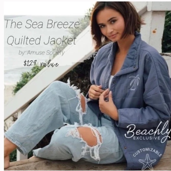 Amuse Society The Sea Breeze Quilted Jacket - Picture 1 of 7